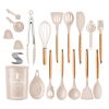 35Pcs Kitchen Cooking Utensils Set Spatula Set Baking Utensil Set Kitchen Accessories Necessities with Holder Egg Whisk Separator Tong Turner Spoons C