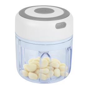 Mini Electric Garlic Chopper 8.45OZ Cordless Garlic Mincer Food Chopper Rechargeable Food Blender Chili Nut Onion Pepper Meat Ginger Baby Food (Option: ElectricChopperWhite)